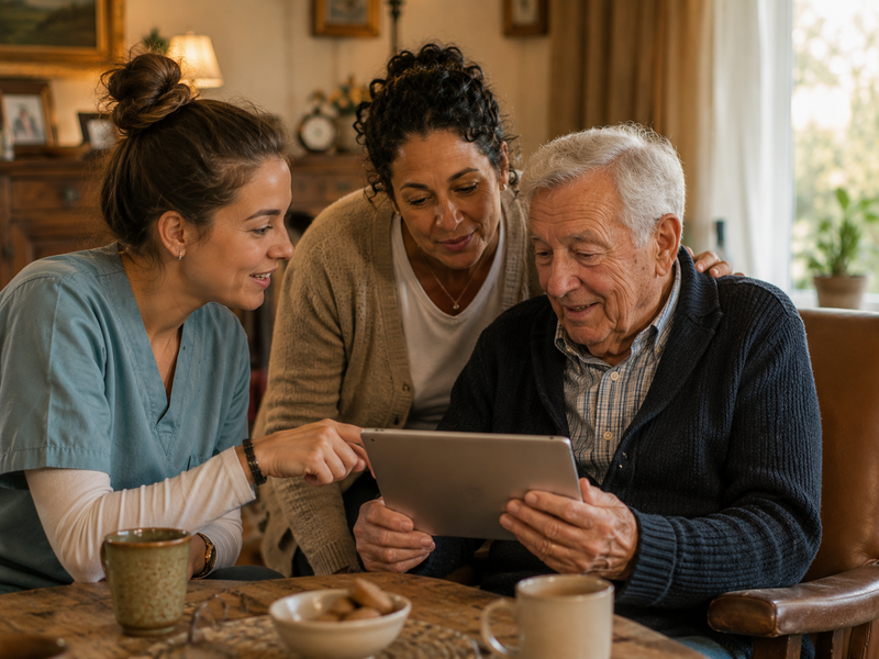 Vrijwilligerswerk-bij-Maria-oord-digitale-ondersteuning-met-bewoner